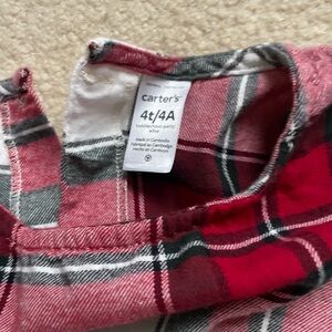 Carter's Red and Black Plaid Top